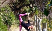 Sugar Cane Pose (ardha chandra chapasana) by Martine Ford of Spirit Yoga