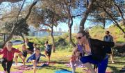 Kids yoga at Beach Yoga Port Macquarie & fundraiser for If We All Had Wings